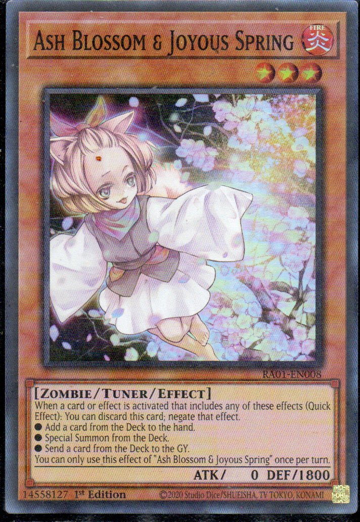 Ash Blossom & Joyous Spring RA01-EN008 Super rare