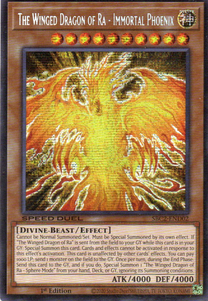 The Winged Dragon of Ra - Immortal Phoenix SBC2-ENB01 Secret rare
