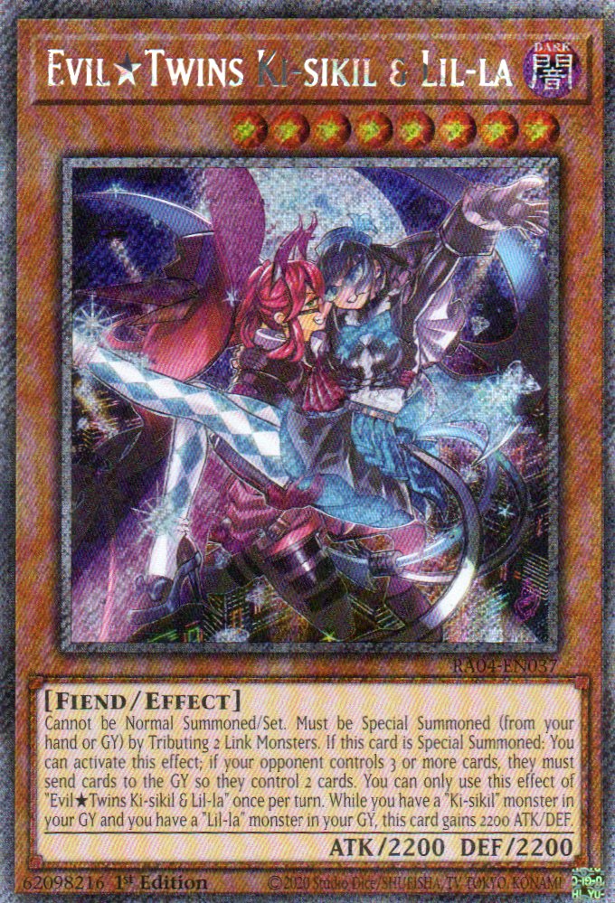 Evil*Twins Ki-sikil & Lil-la RA04-EN037 platinum rare