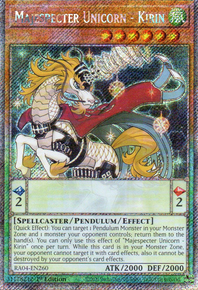 Majespecter Unicorn - Kirin RA04-EN260 platinum rare