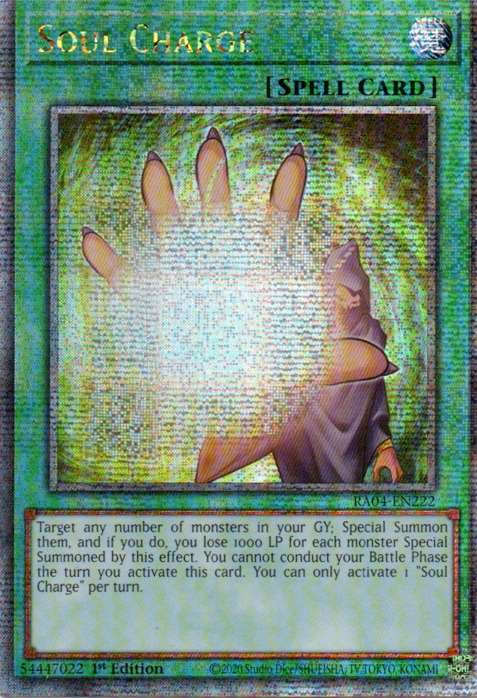 Soul Charge RA04-EN222 Quarter rare