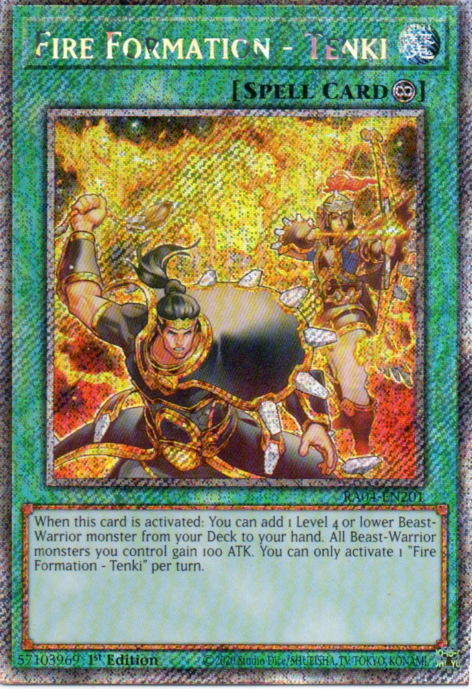 Fire Formation - Tenki RA04-EN201 Platinum rare