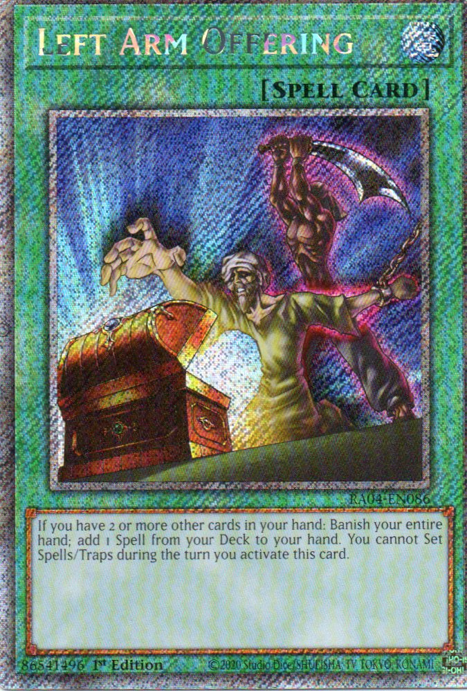 Left Arm Offering RA04-EN086 Platinum rare