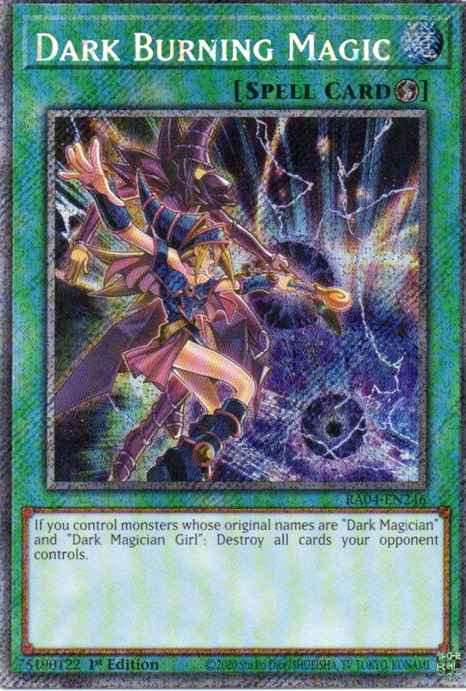 Dark Burning Magic RA04-EN246 Platinum rare