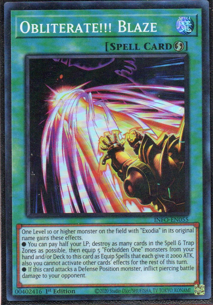 Obliterate!!! Blaze INFO-EN055 Super rare