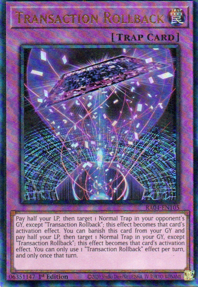 Transaction Rollback RA04-EN105 Ultimate rare