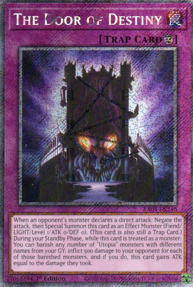 The Door of Destiny RA04-EN240 Platinum rare