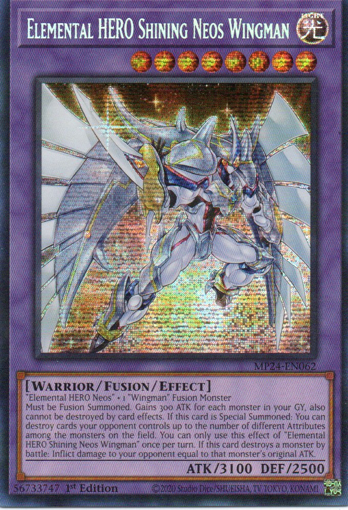 Elemental HERO Shining Neos Wingman MP24-EN062 Secret rare