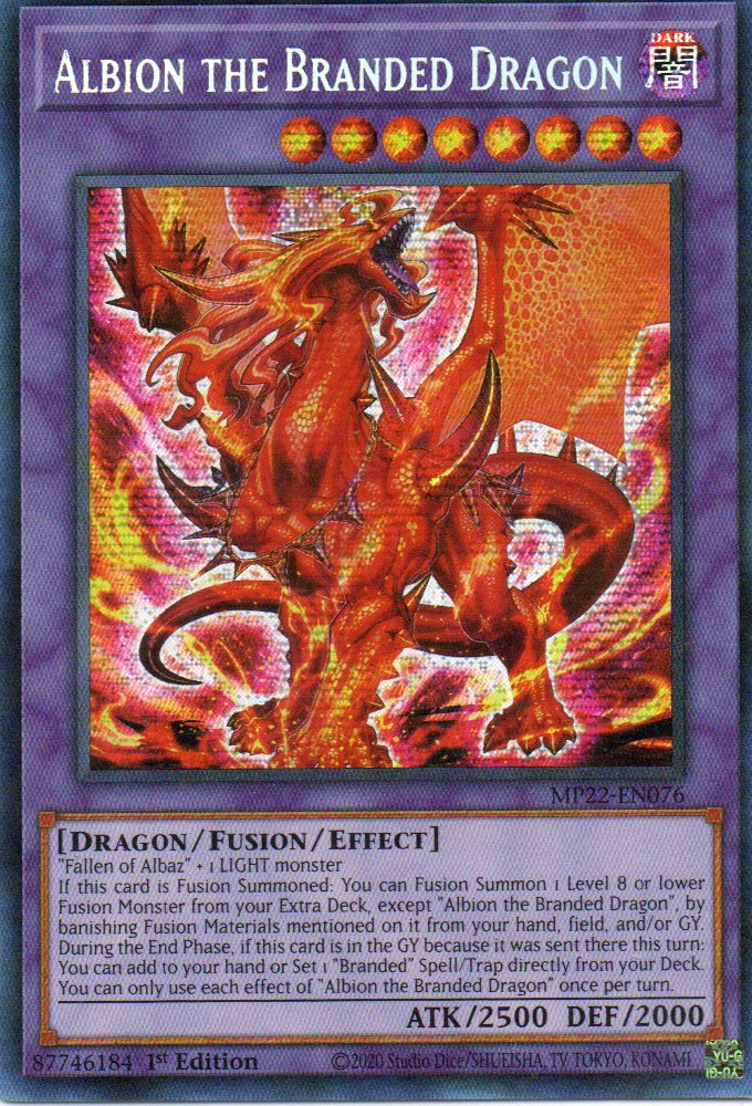 Albion the Branded Dragon MP22-EN076 Secret rare