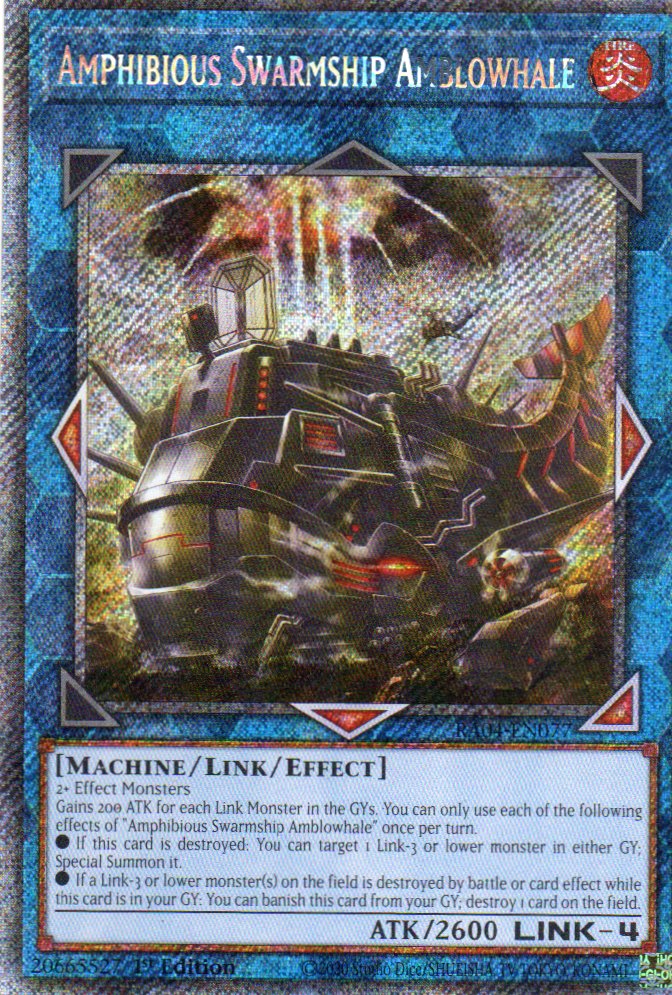Amphibious Swarmship Amblowhale RA04-EN077 Platinum rare