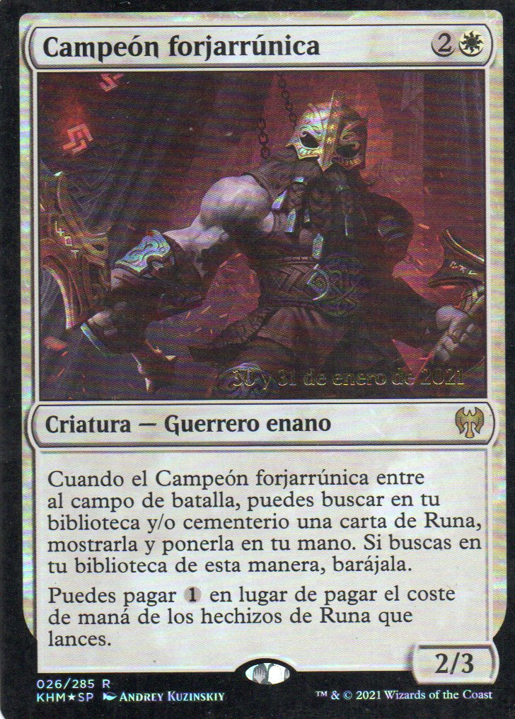 Campeon Forjarrunica KHM 026 Rare Foil