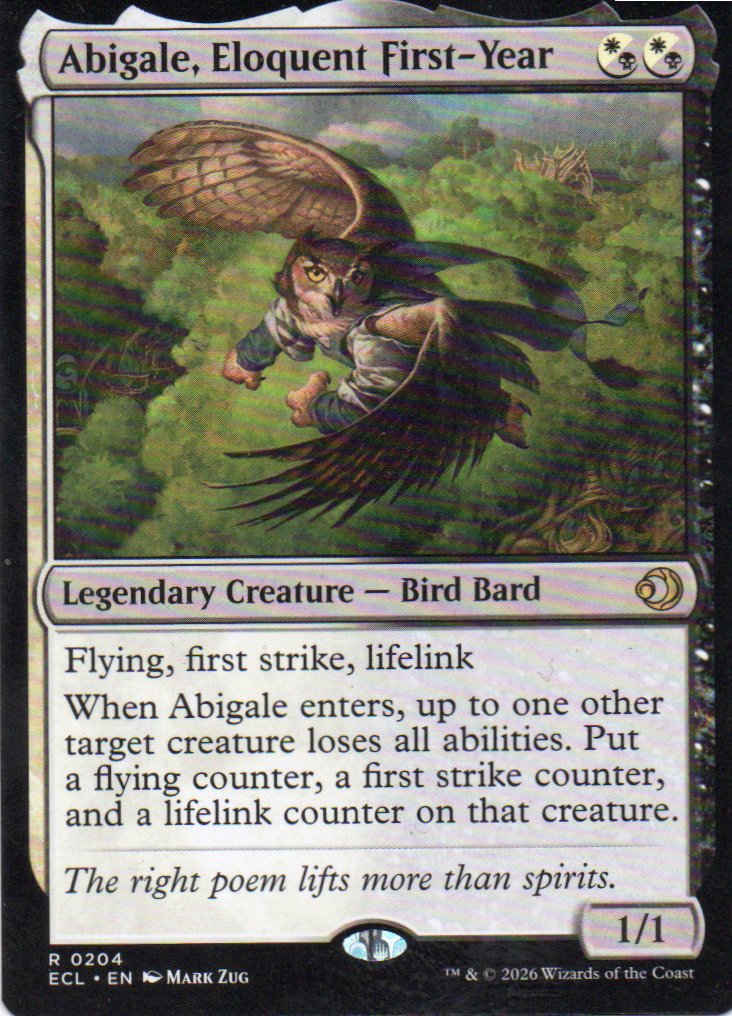 Abigale, Eloquent First-Year ECL 204 Rare