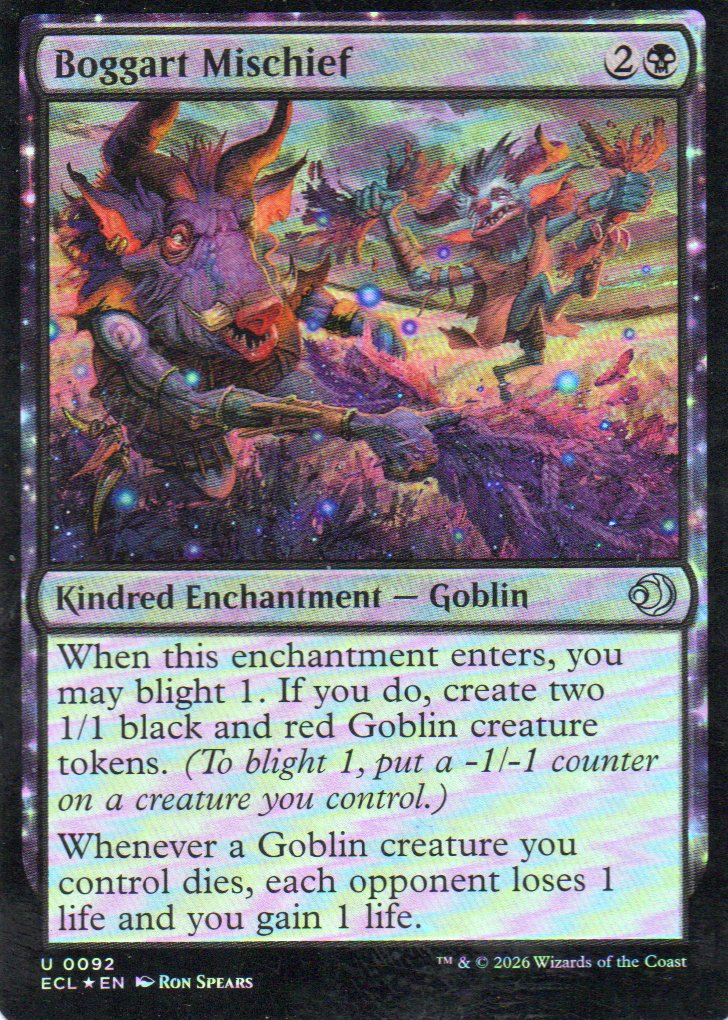 Boggart Mischief ECL 092 Uncommun Foil