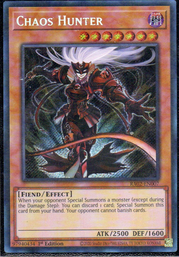Chaos Hunter RA02-EN007 Secret rare