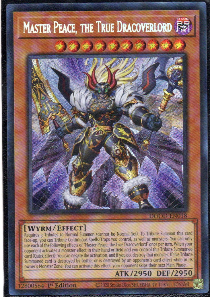 Master Peace. thr True Dracoverlord DOOD-EN018 Secret rare