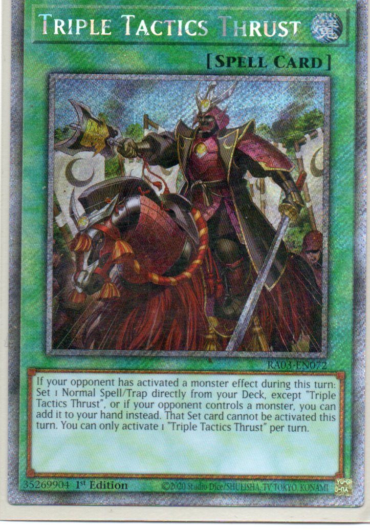 Triple Tactics Thrust RA03-EN072 Platinum rare