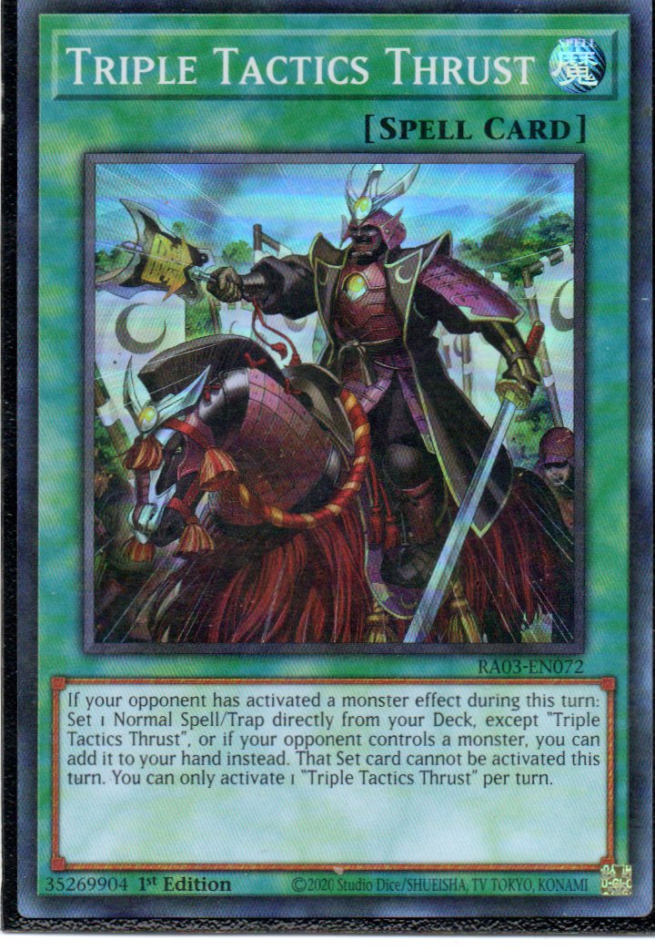 Triple Tactics Thrust RA03-EN072 Super rare