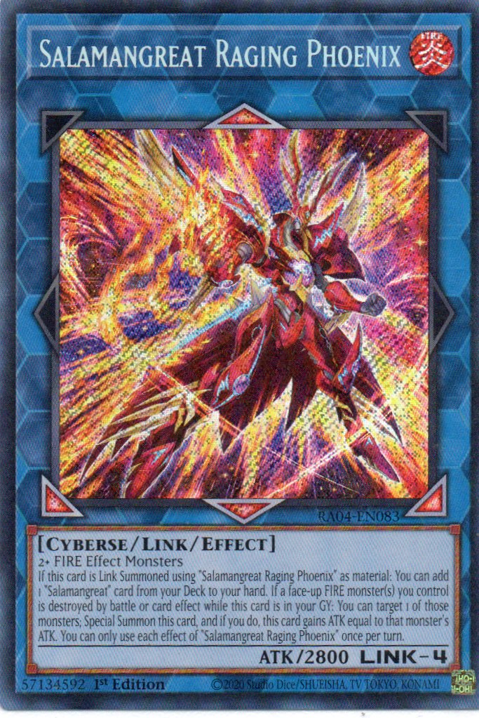 Salamangreat Raging Phoenix RA04-EN083 Secret rare