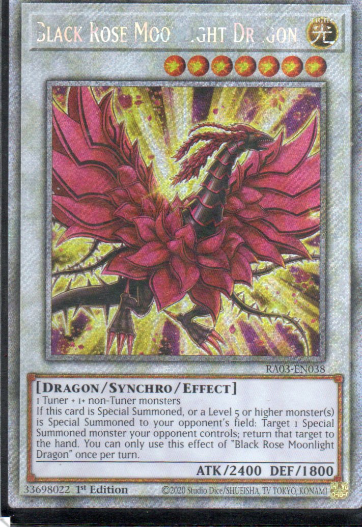 Black Rose Moonlight Dragon RA03-EN038 Platinum rare