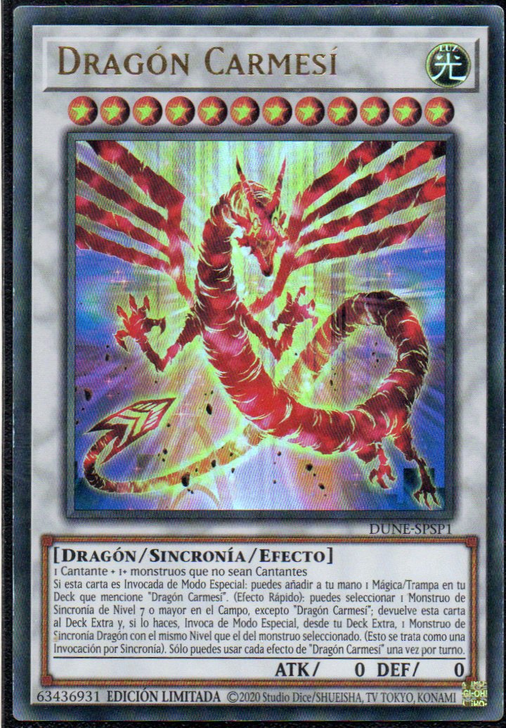 Dragon Carmesi DUNE-SPSP1 Ultra rare