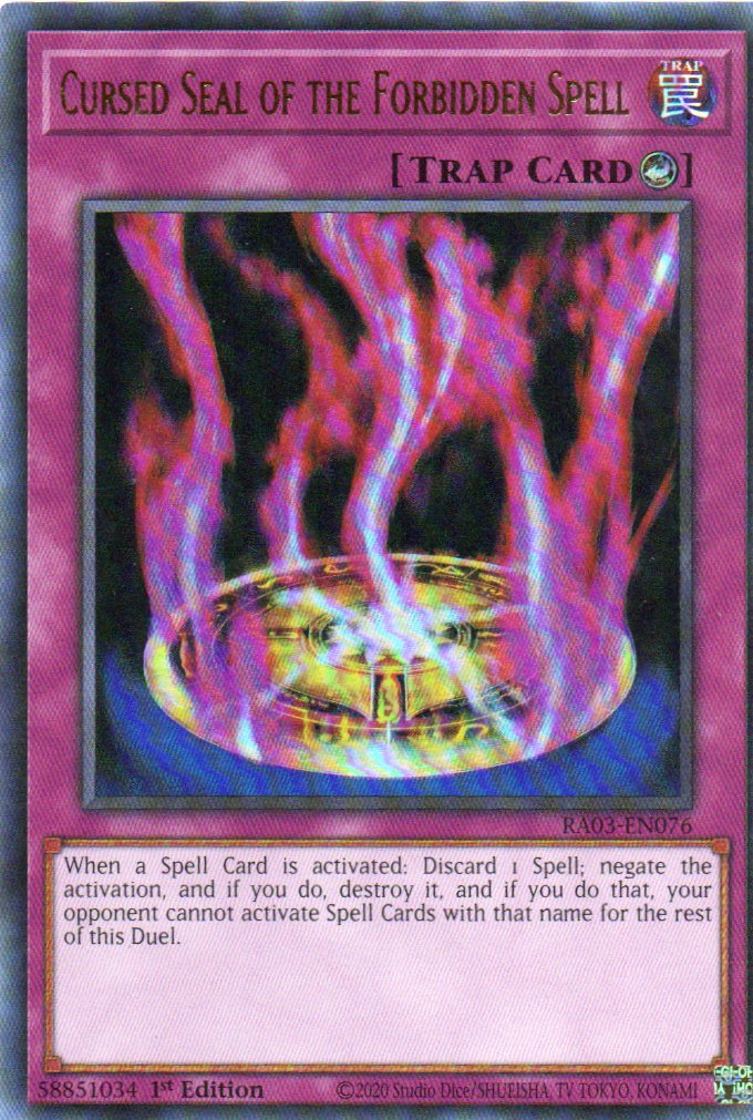 Cursed Seal of the Forbidden Spell RA03-EN076 Ultra rare