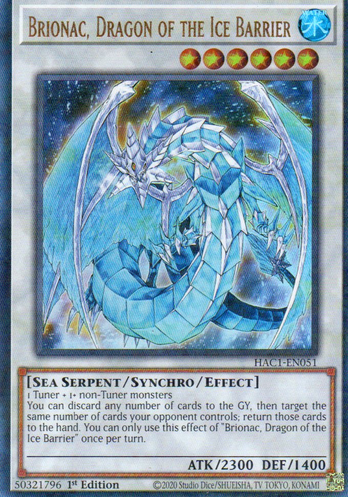 Brionac, Dragon of the Ice Barrier HAC1-EN051 Ultra rare