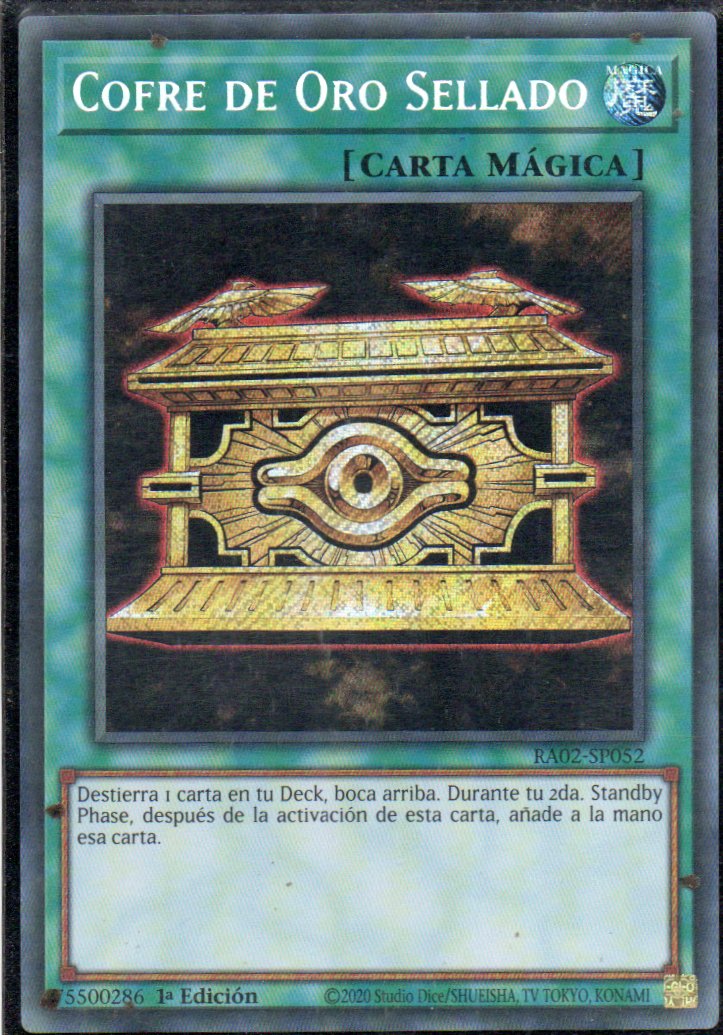 Cofre de Oro Sellado RA02-SP052 Secret rare