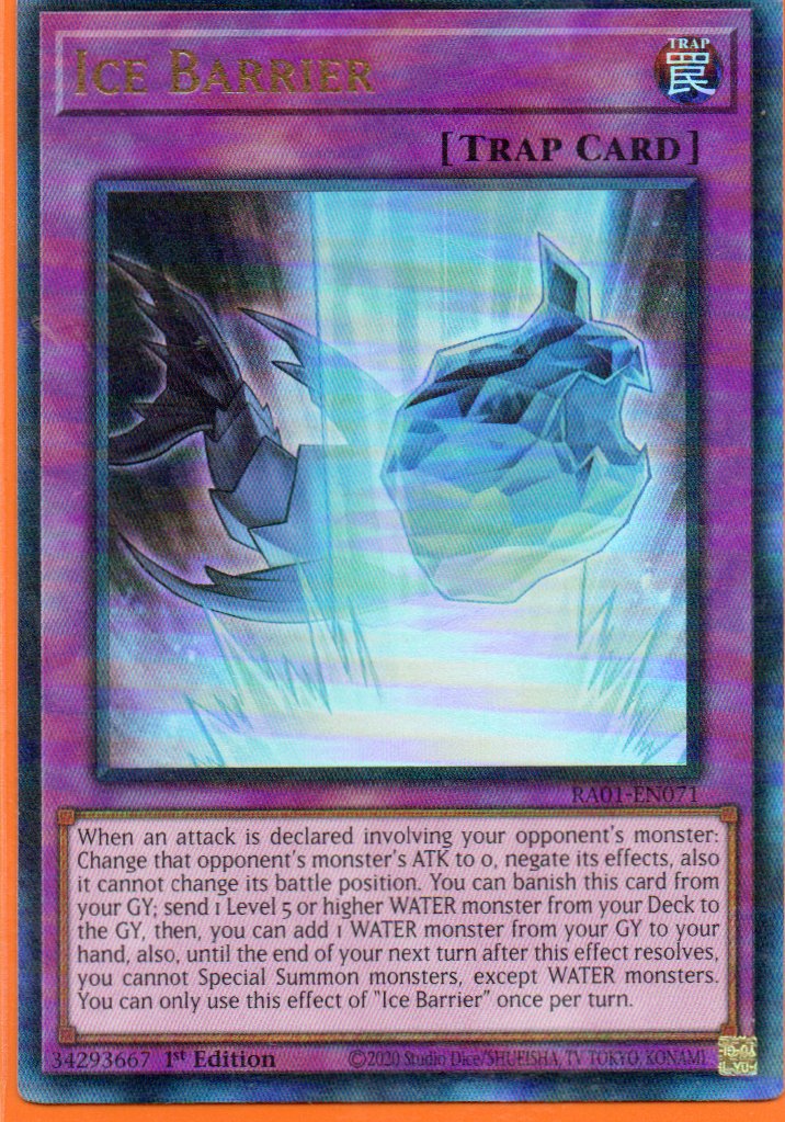 Ice Barrier RA01-EN071 Ultimate rare