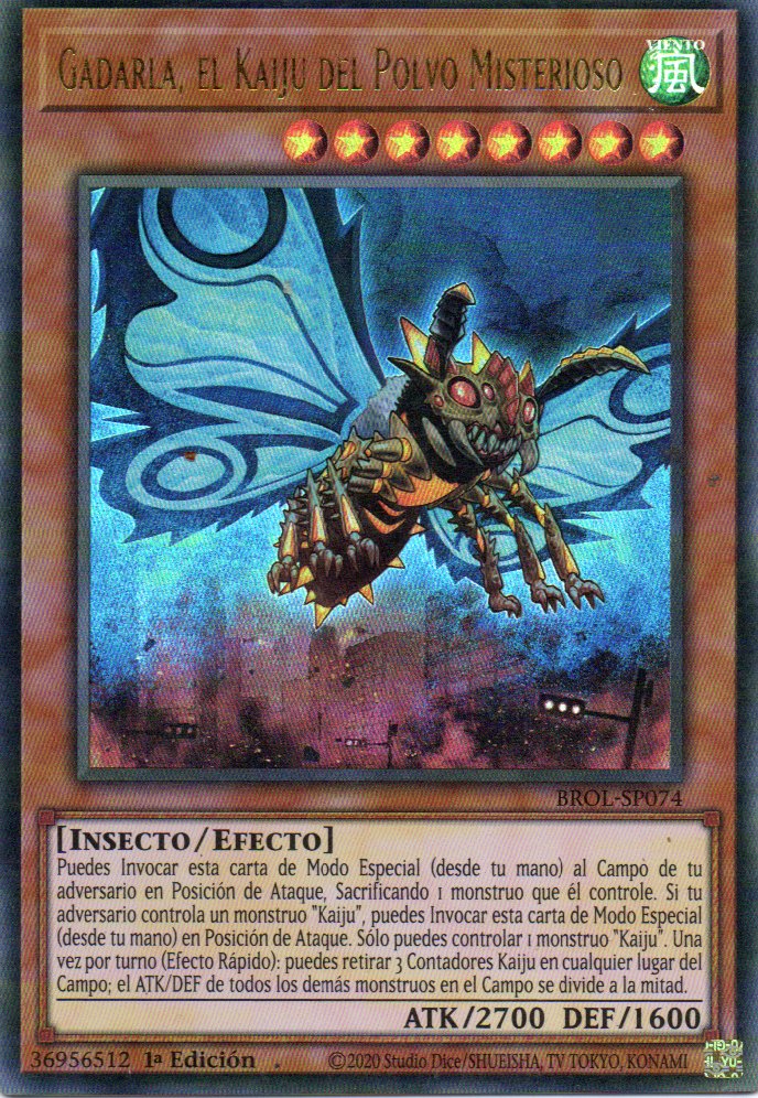 Gadarla,el Kaiju del Polvo de Misterioso BROL-SP074 Ultra rare