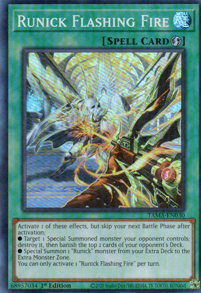 Runick Flashing Fire TAMA-EN030 Super rare