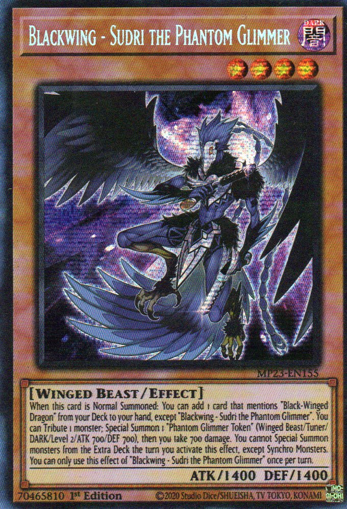 Blackwing - Sudri the Phantom Glimmer MP23-EN155 Secret rare