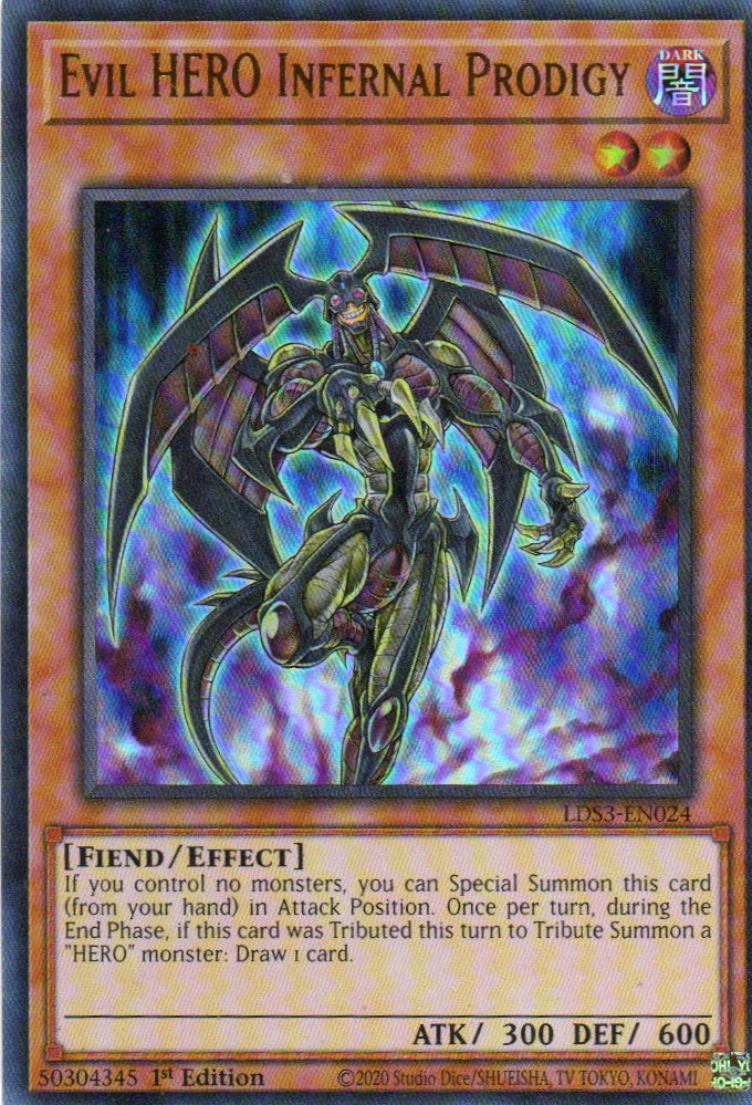 Evil HERO Infernal Prodigy LDS3-EN024 Ultra rare