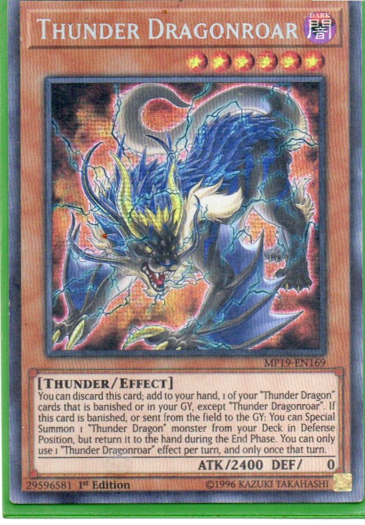Thunder Dragonroar MP19-EN169 Secret rare