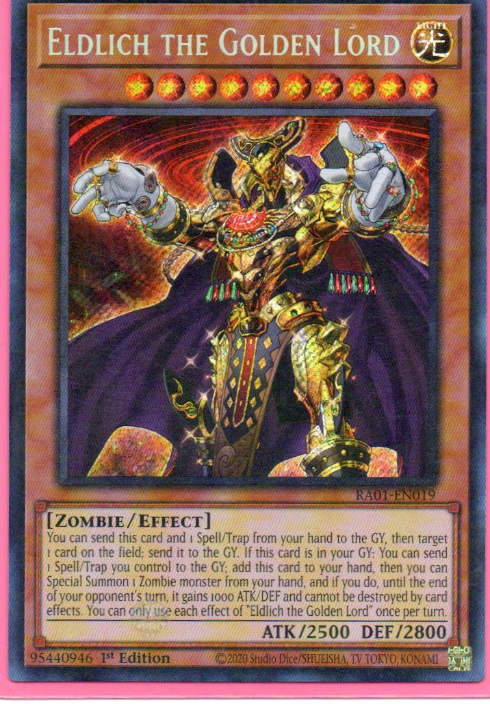Eldlich the Golden Lord RA01-EN019 Secret rare
