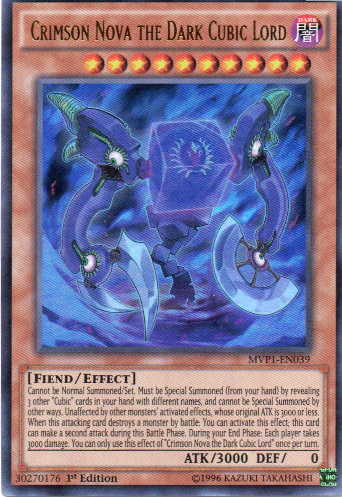 Crimson Nova the Dark Cubic Lord MVP1-EN039 Ultra rare