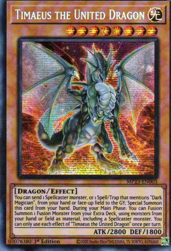 Timaeus the United Dragon MP23-EN003 Secret rare