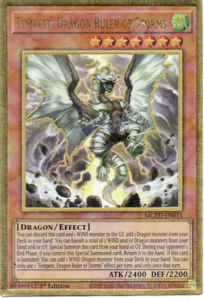 Tempest, Dragon Ruler of Storms MGED-EN011 Gold rare