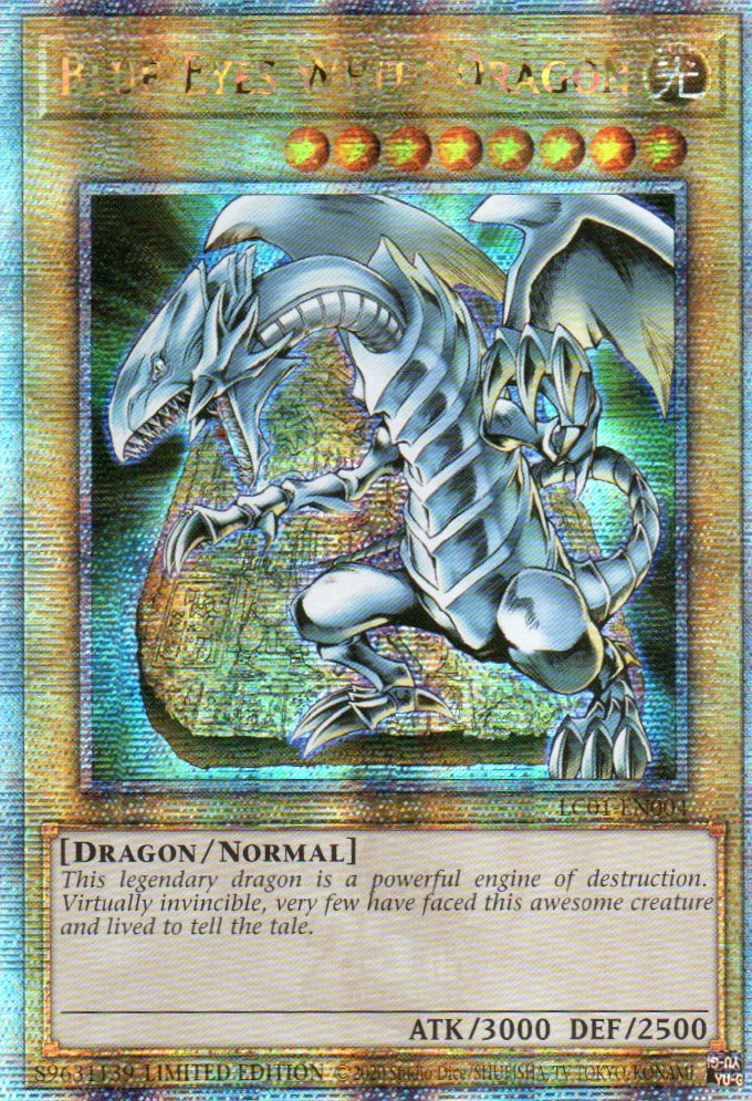 Blue-Eyes White Dragon LC01-EN004 Quarter rare