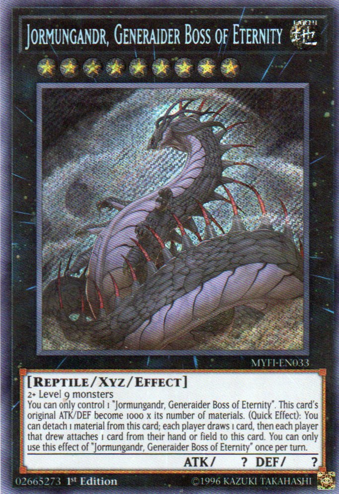Jormungandr, Generaider Boss of Eternity MYFI-EN033 Secret rare