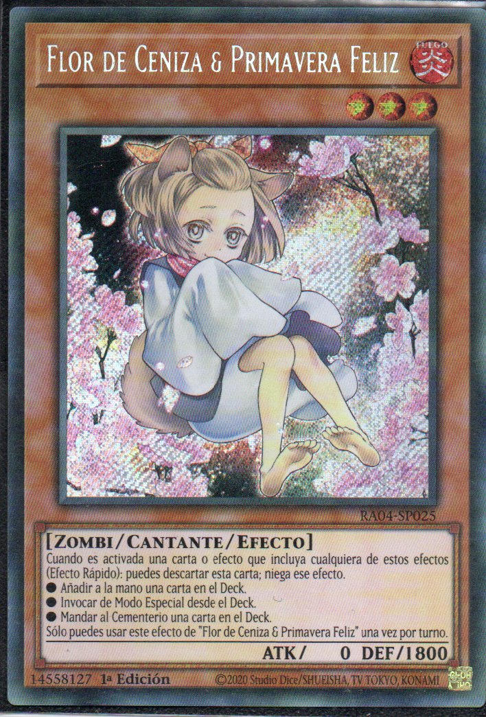 Flor de Ceniza & Primavera Feliz RA04-SP025 Secret rare