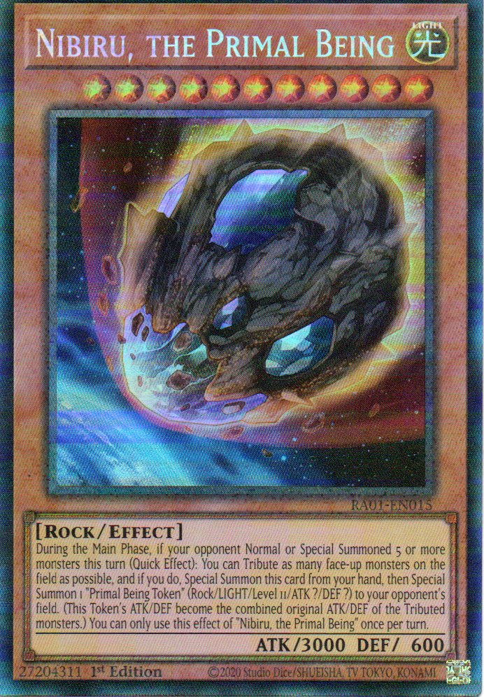 Nibiru, the Primal Being RA01-EN015 Collector rare