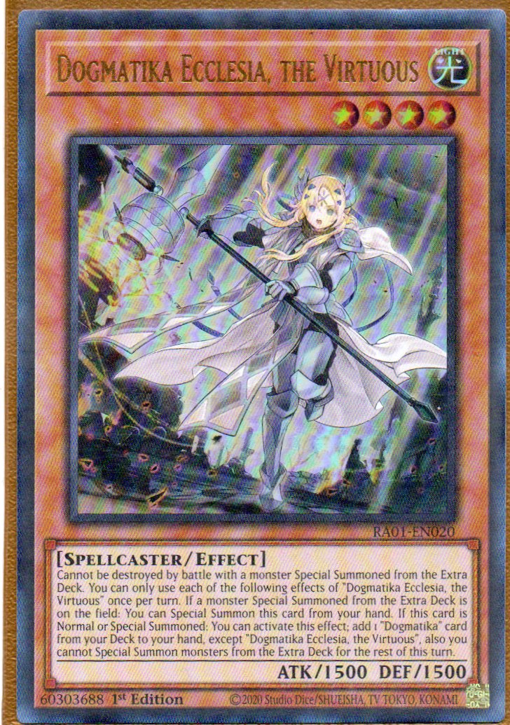 Dogmatika Ecclesia, the Virtuous RA01-EN020 Ultra rare