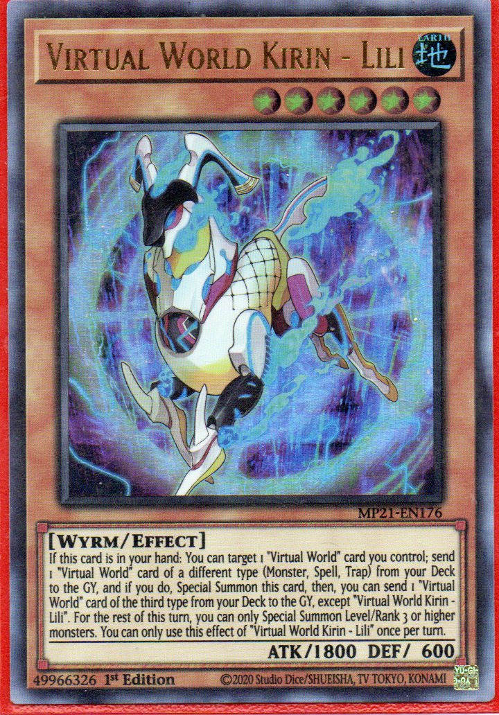 Virtual World Kirin - Lili MP21-EN176 Ultra rare