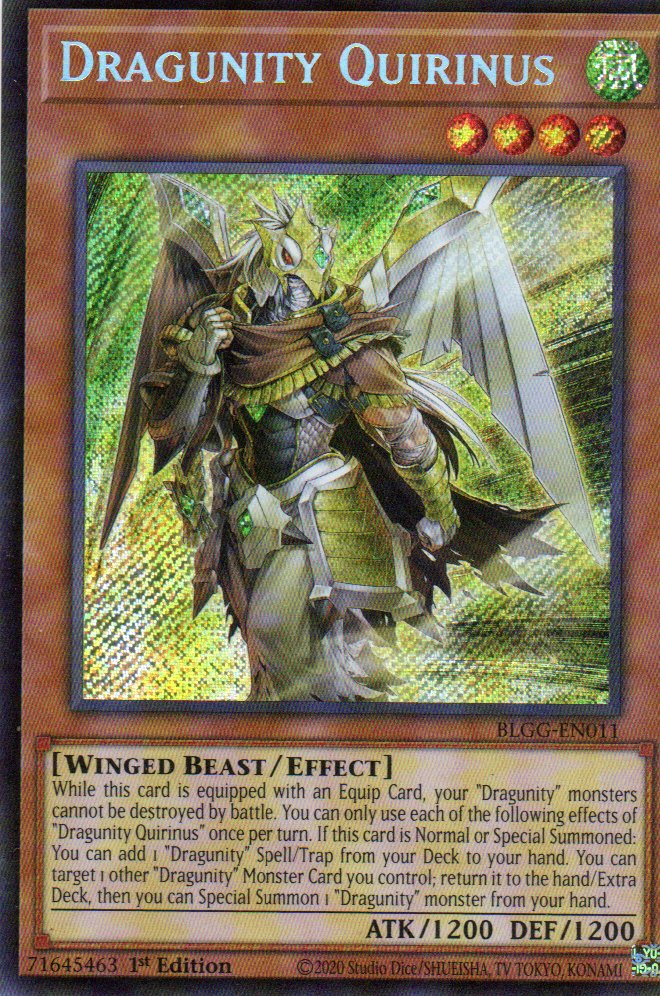 Dragunity Quirinus BLGG-EN011 Secret rare