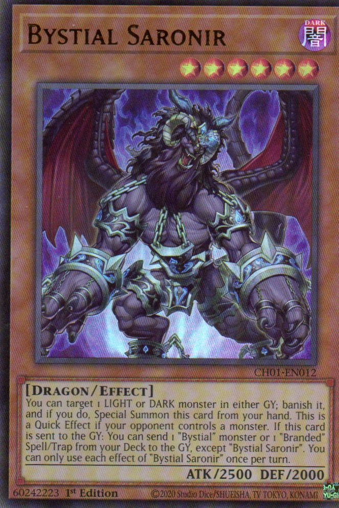 Bystial Saronir CH01-EN012 Ultra rare