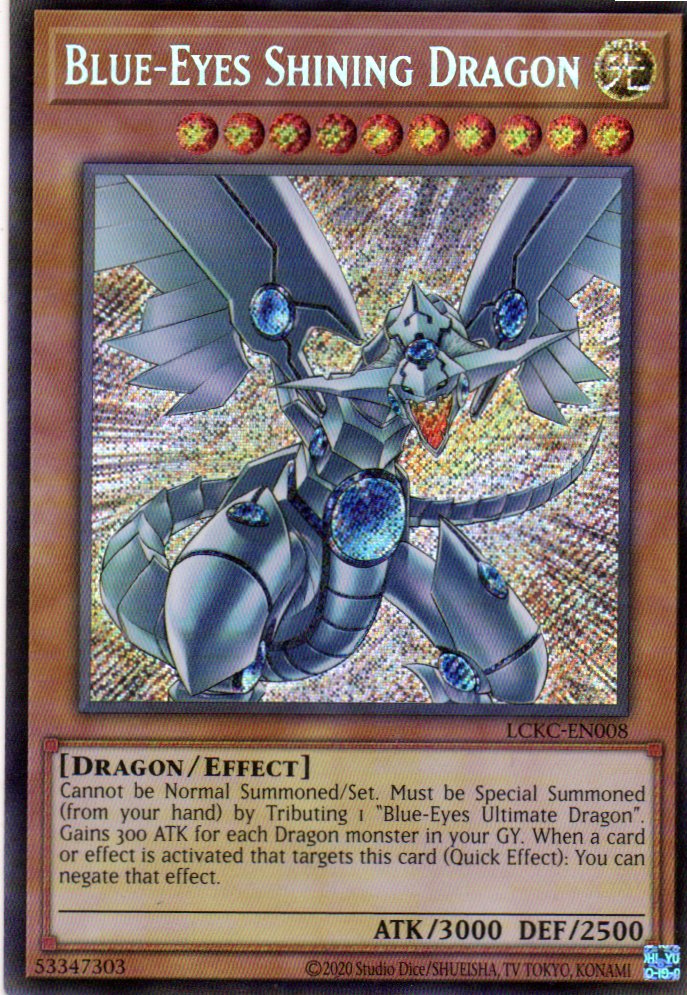 Blue-Eyes Shining Dragon LCKC-EN008 Secret rare