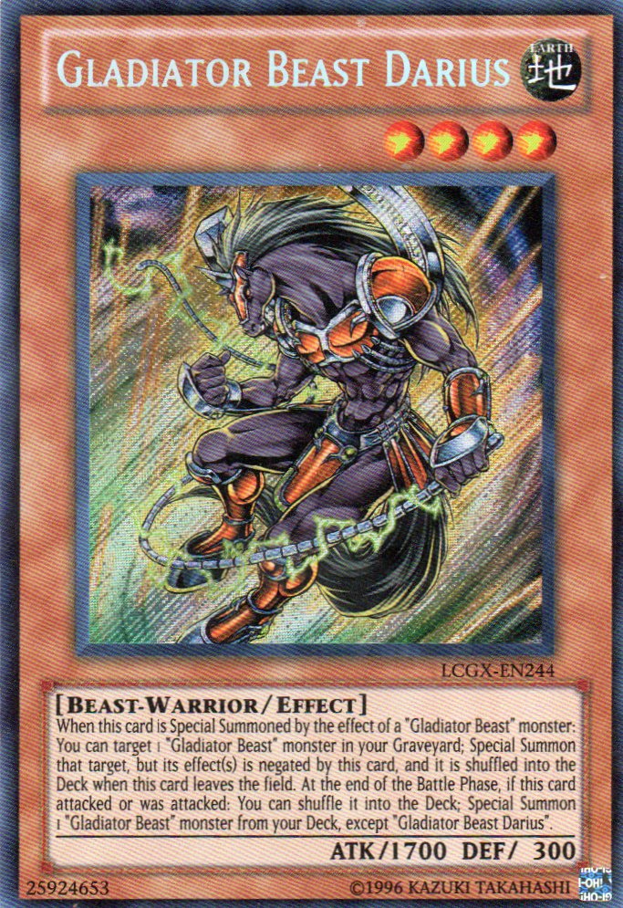 Gladiator Beast Darius LCGX-EN244 Secret rare