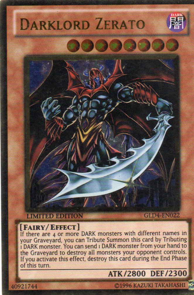 Darklord Zerato GLD4-EN022 Gold rare