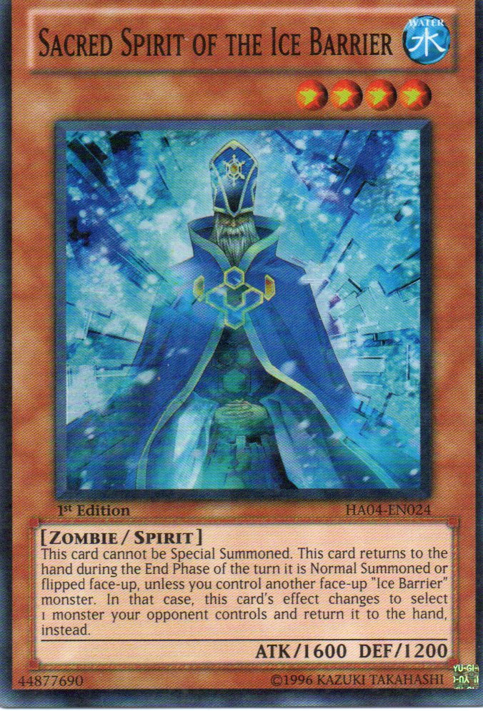 Sacred Spirit of the Ice Barrier HA04-EN024 Super rare