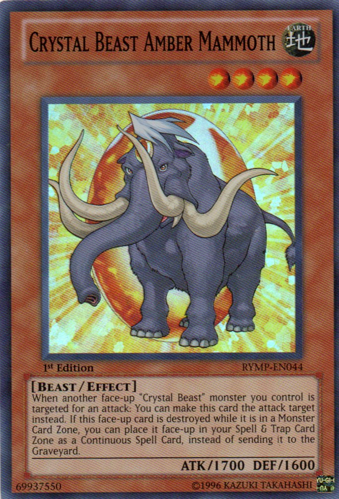 Crystal Beast  Amber Mammoth RYMP-EN044 Super rare